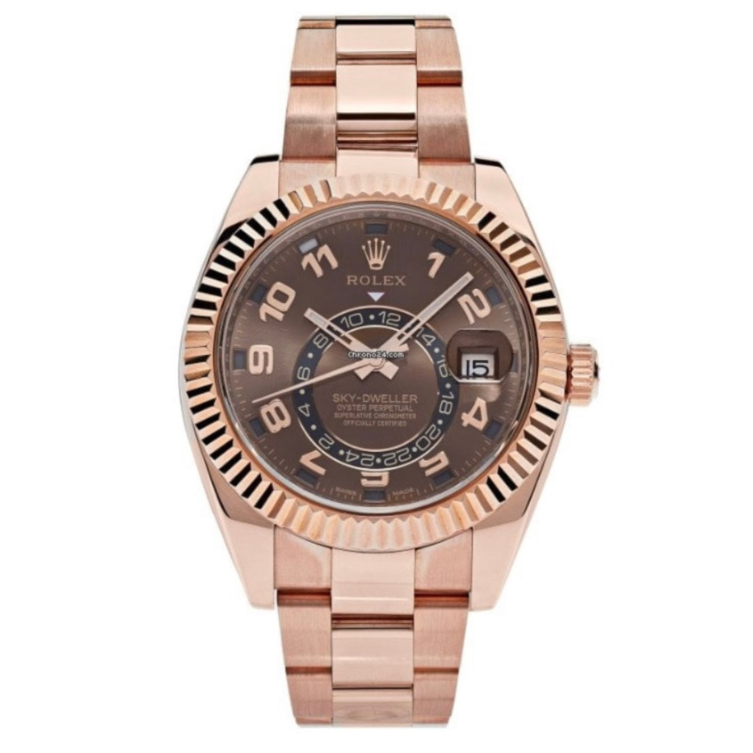 Rolex Skydweller Rose Gold 42MM Chocolate Arabic Dial - 2019